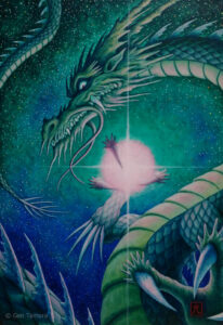 Song of the Dragon - acrylic painting by Gen Tamura