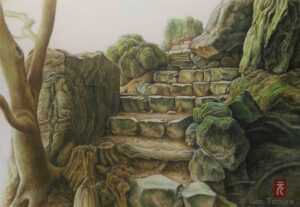 Hiengan Rock Arrangement - acrylic painting by Gen Tamura