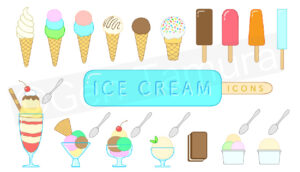 Icon set of ice cream and parfait - iStock (Getty Images) - illustration