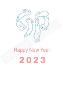 2023年 卯年 年賀状 イラスト PIXTA ストックイラスト New Year's Card 2023 タムラゲン (田村元)