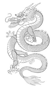 Illustration of an Asian Dragon - Shutterstock