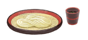 ざるうどん　うどん　イラスト　ストックイラスト　讃岐うどん　さぬきうどん　香川県
